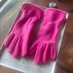Pink Fleece Gloves